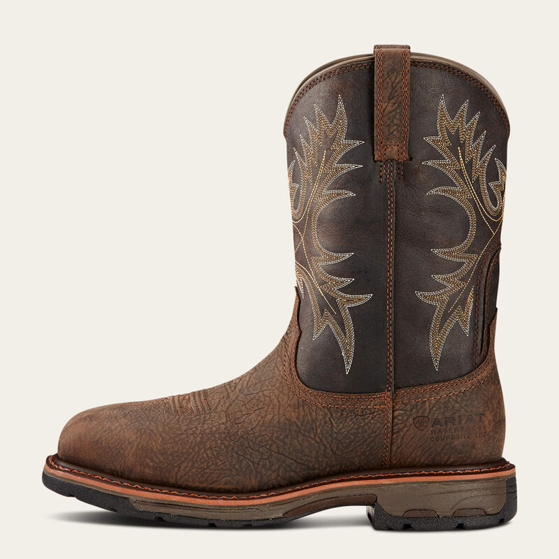 WorkHog Wide Square Toe Waterproof Composite Toe Work Boot