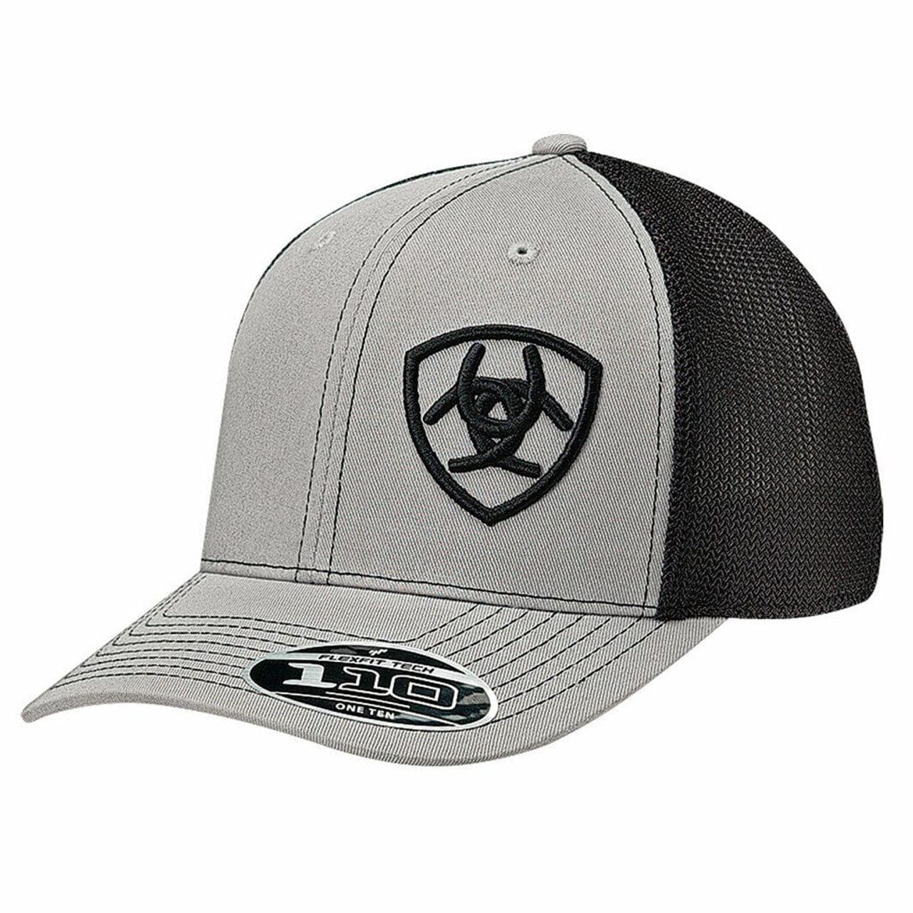 Ariat Grey and Black Offset Logo Cap