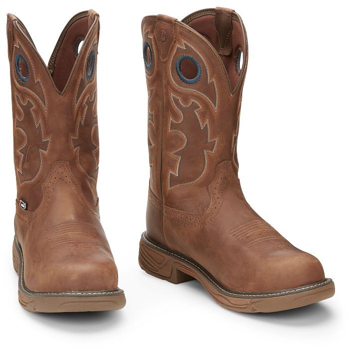Justin Rush Western Work Boots Composite Toe