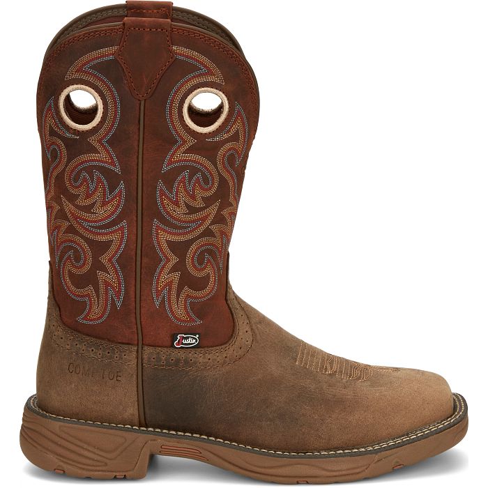 Justin Rush Western Work Boots Composite Toe