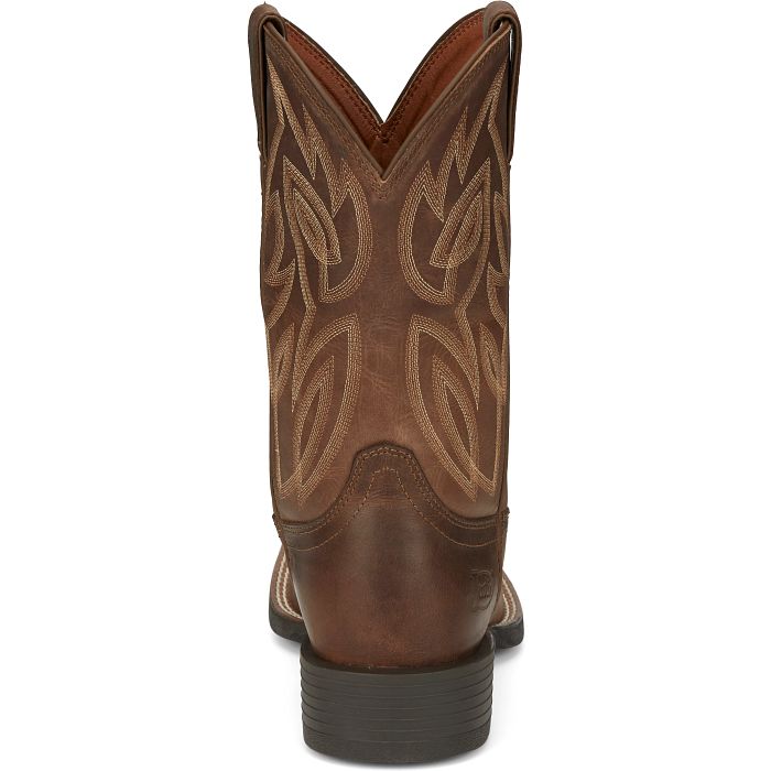 Justin Dusky Brown Canter Cowhide Square Toe