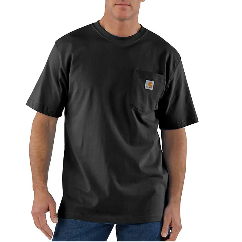 K87-BLK - M LseFit HW SS Pkt TShrt