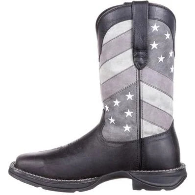 Rebel Faded Black Flag Western Boot