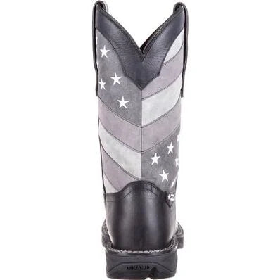 Rebel Faded Black Flag Western Boot