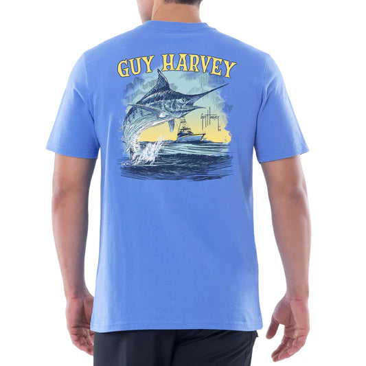 Sketchy Blue Short Sleeve Pocket TShirt