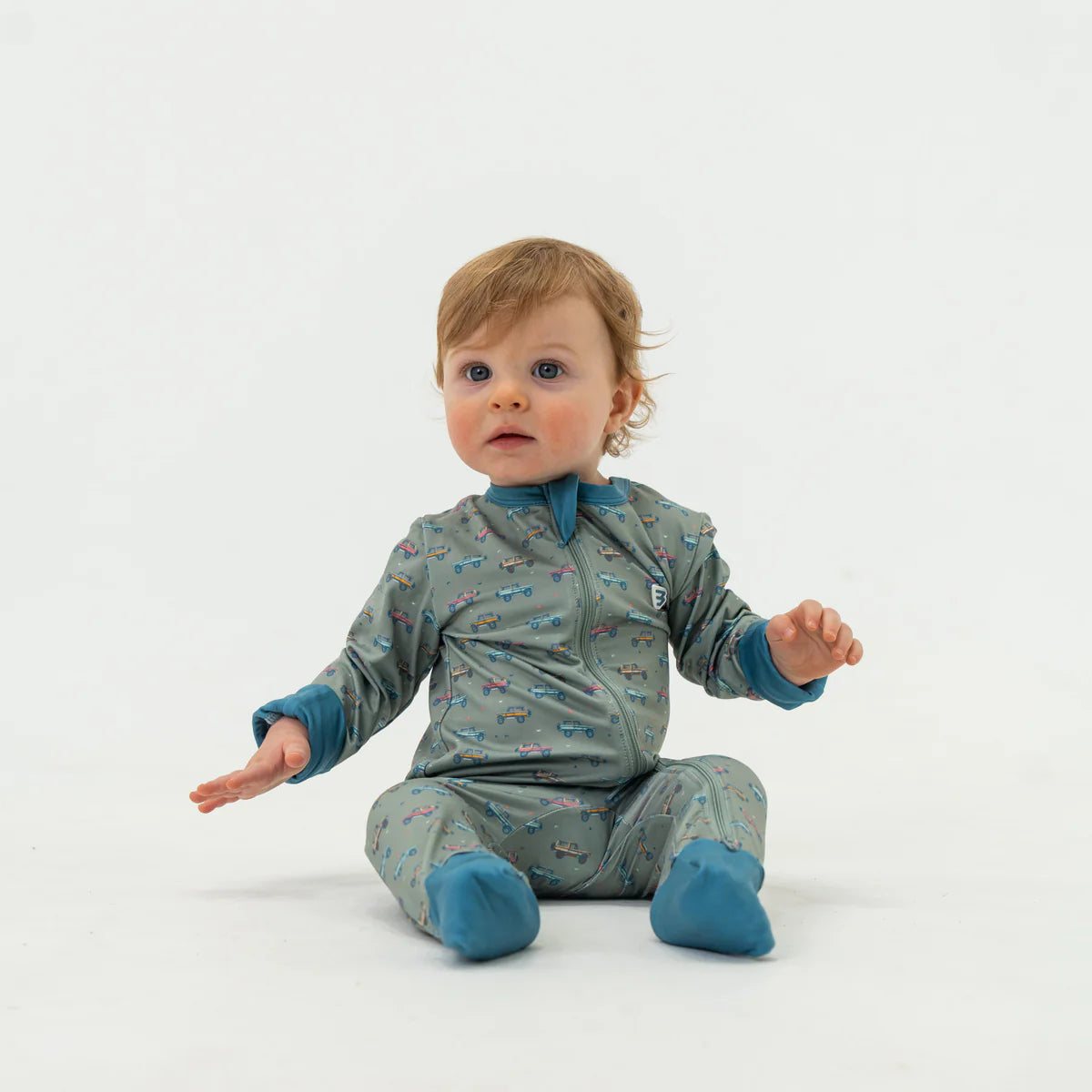 Baby Zip Up - Vintage Cruiser (Green)