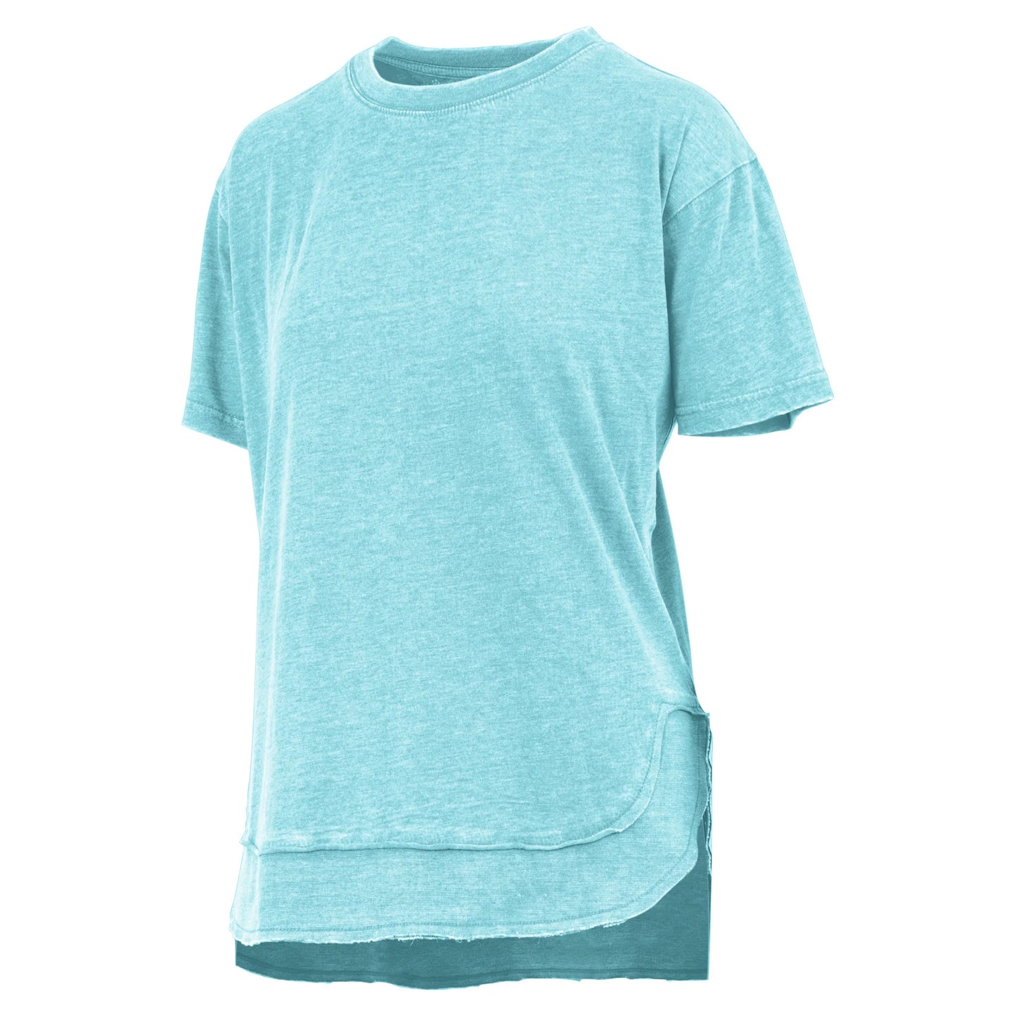 Short-Sleeve Crew-Neck Rounded Bottom Vintage Top