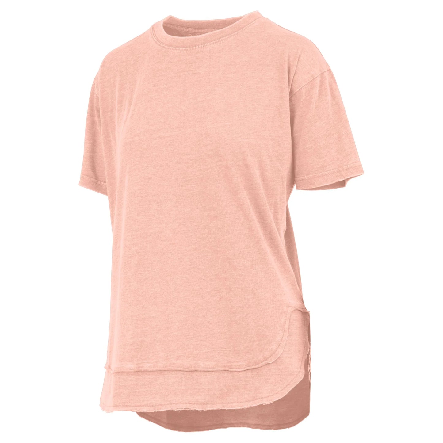 Short-Sleeve Crew-Neck Rounded Bottom Vintage Top