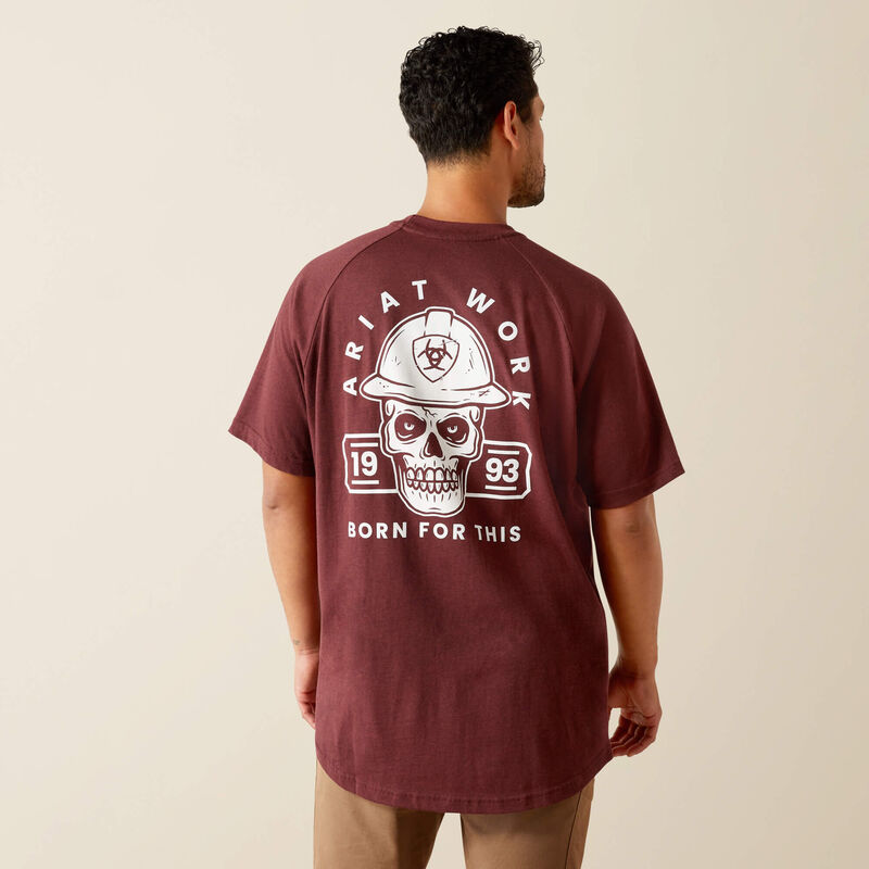 Rebar Cotton Strong Hardhead TShirt - Burgundy Heather