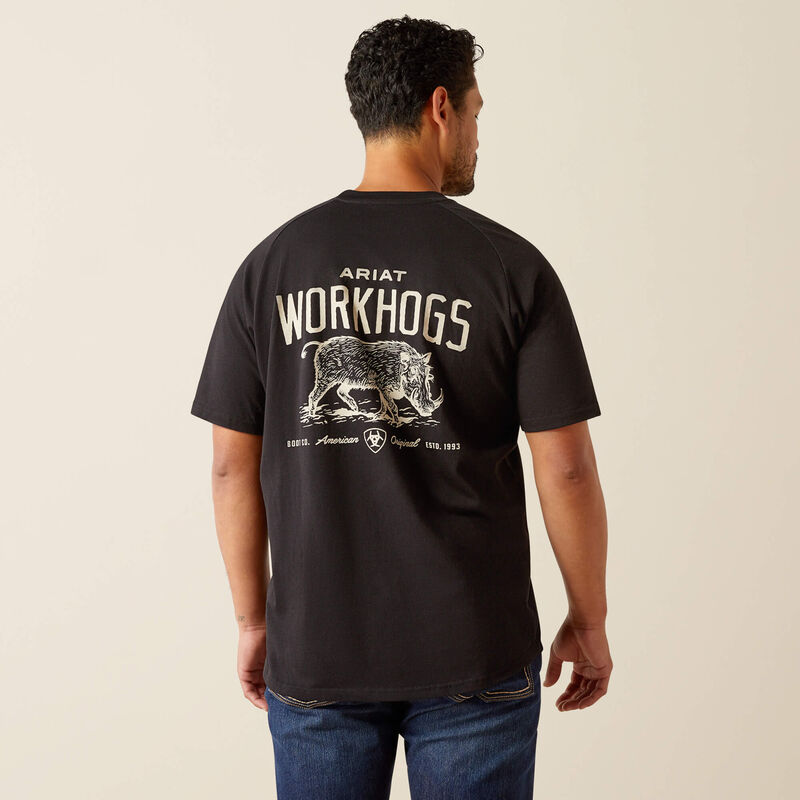 Rebar Cotton Strong Workhog TShirt - Black