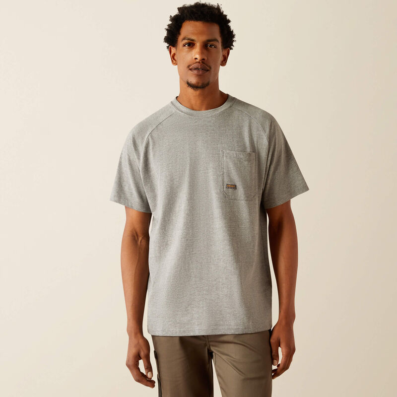 Rebar Cotton Strong Workhog TShirt - Heather Grey