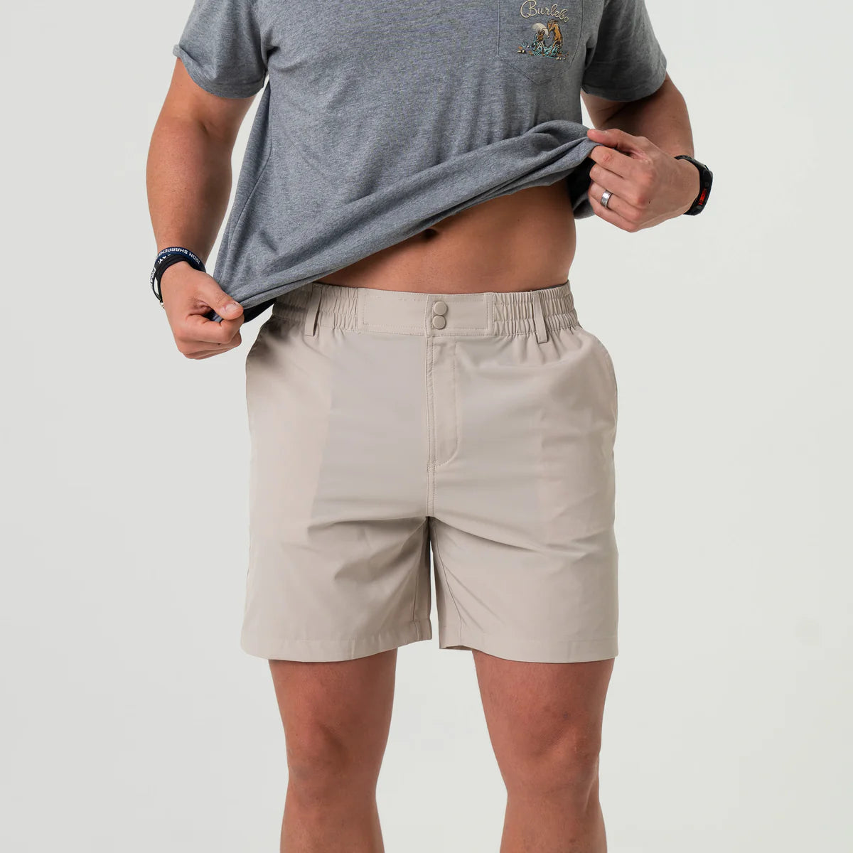 Everyday Short - Light Khaki - American Flag Pkt