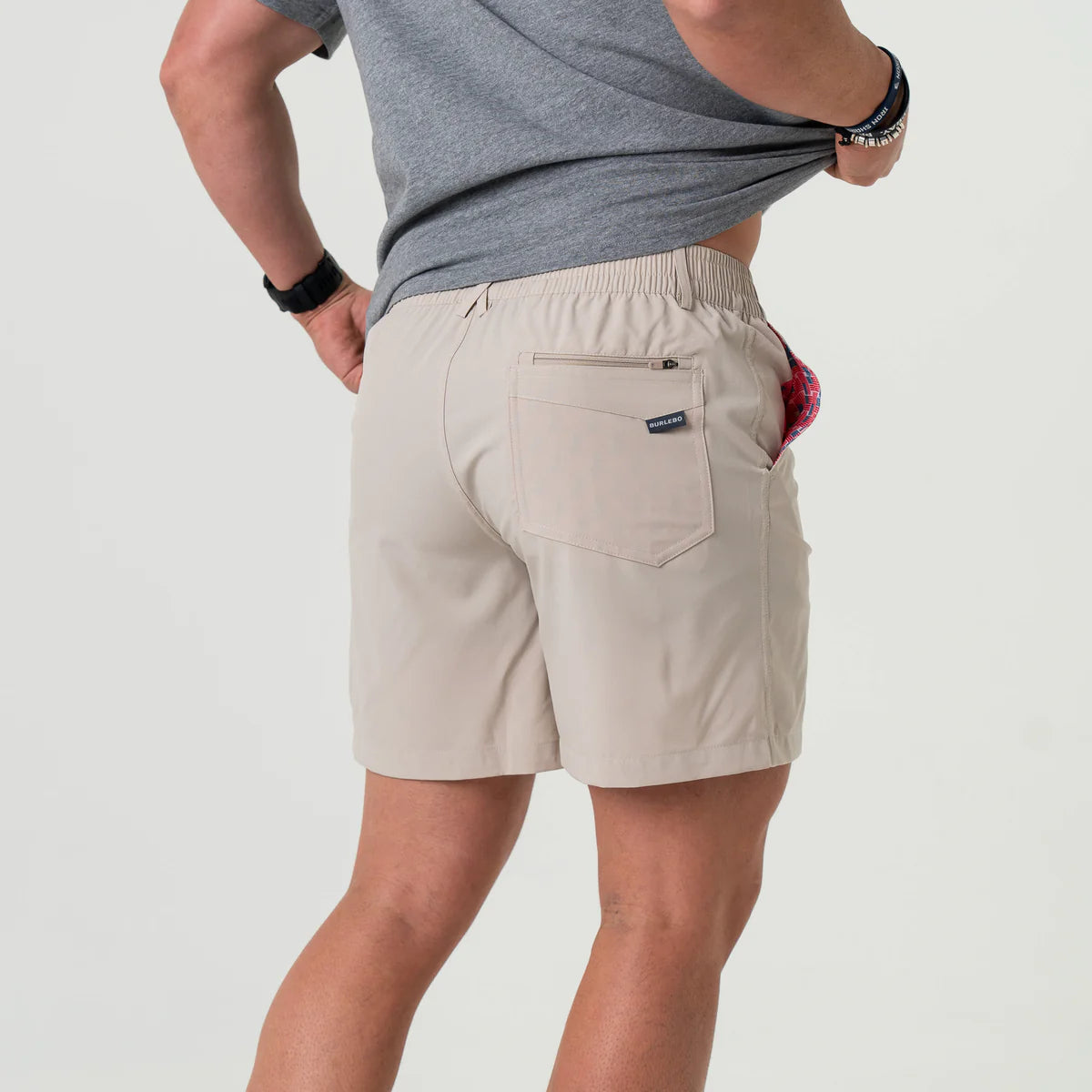 Everyday Short - Light Khaki - American Flag Pkt