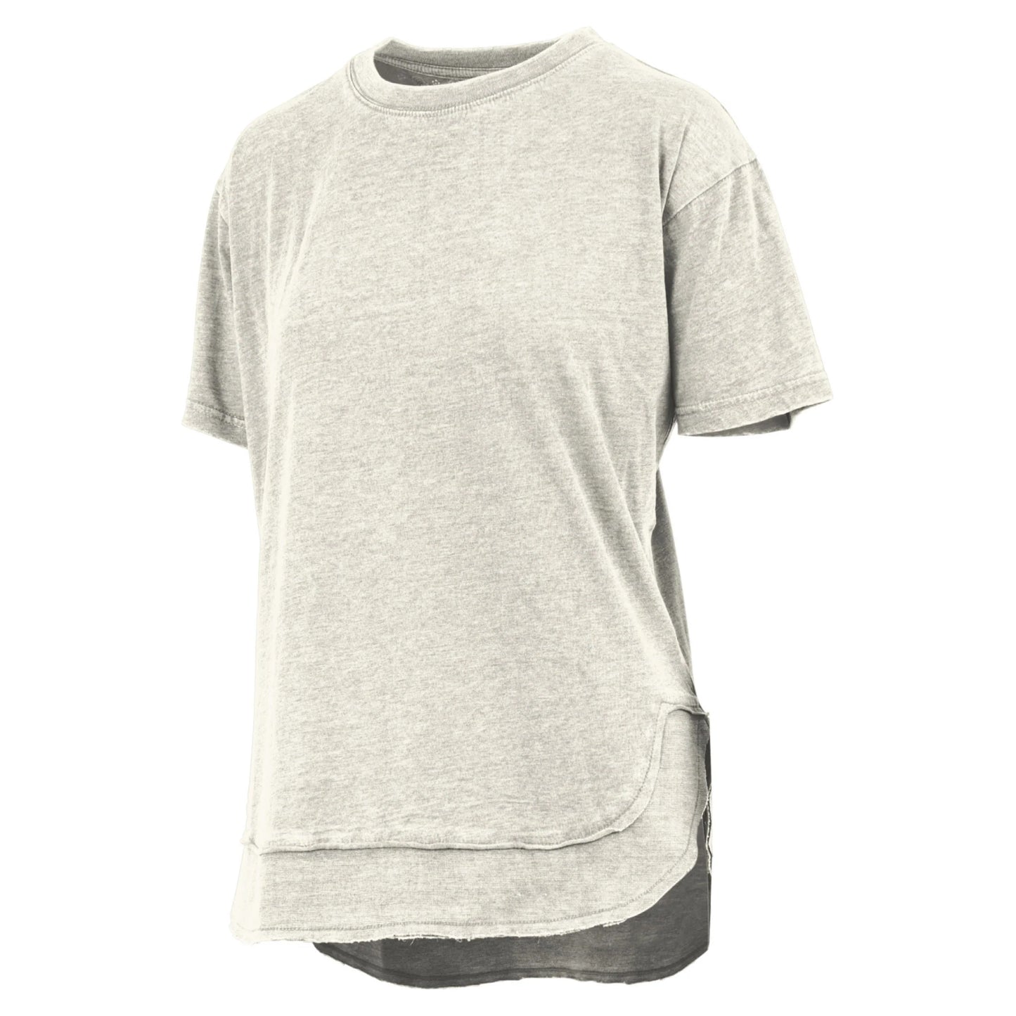 Short-Sleeve Crew-Neck Rounded Bottom Vintage Top