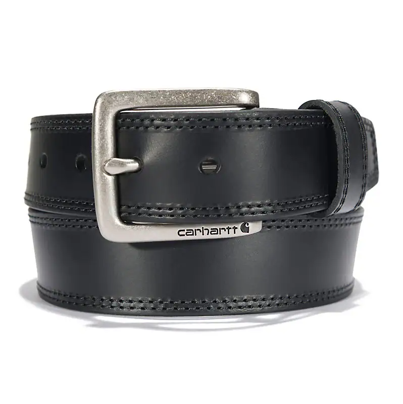 Leather Engraved Buckle Belt