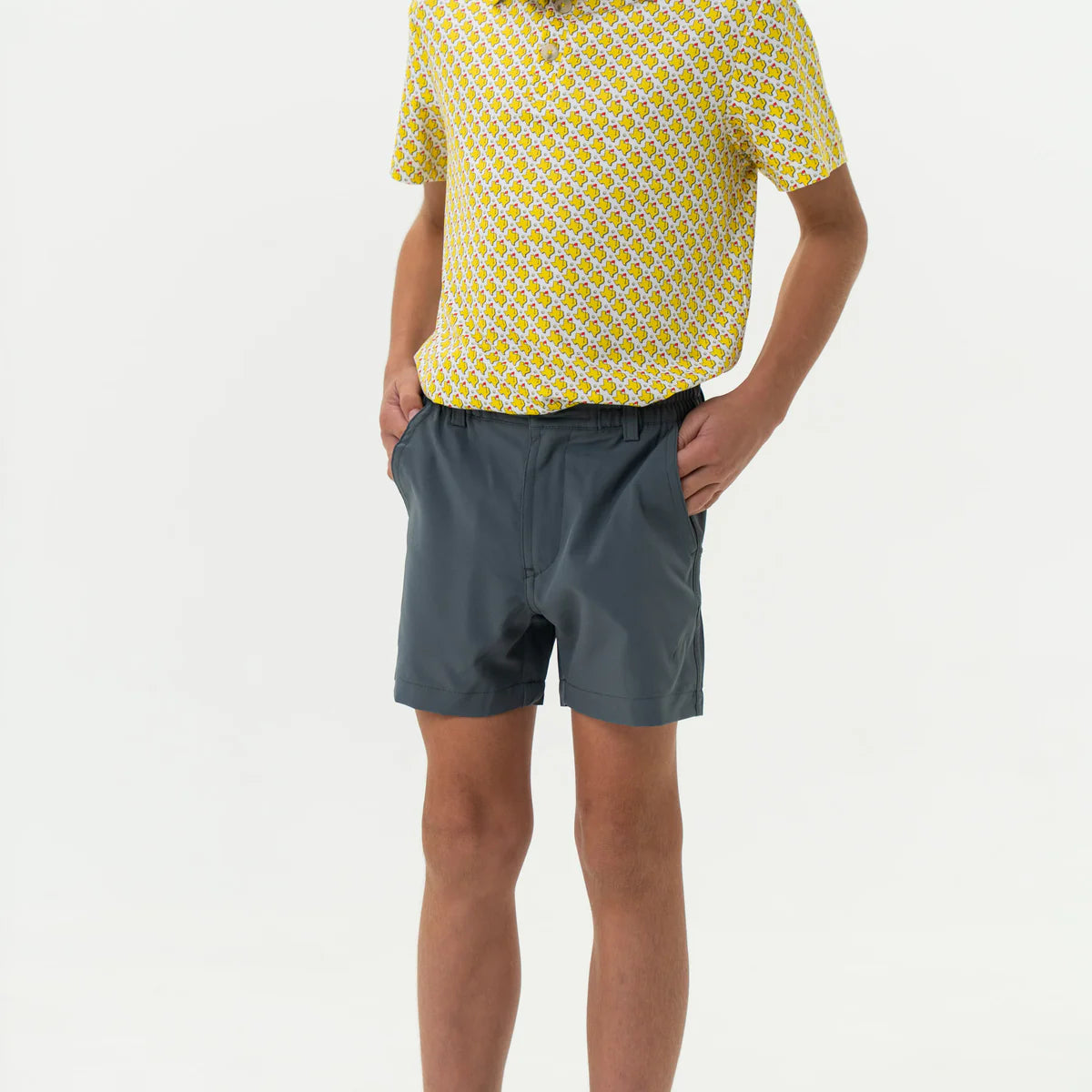 Youth - Everyday Short - River Rock Grey - Classic Deer Camo Pkt