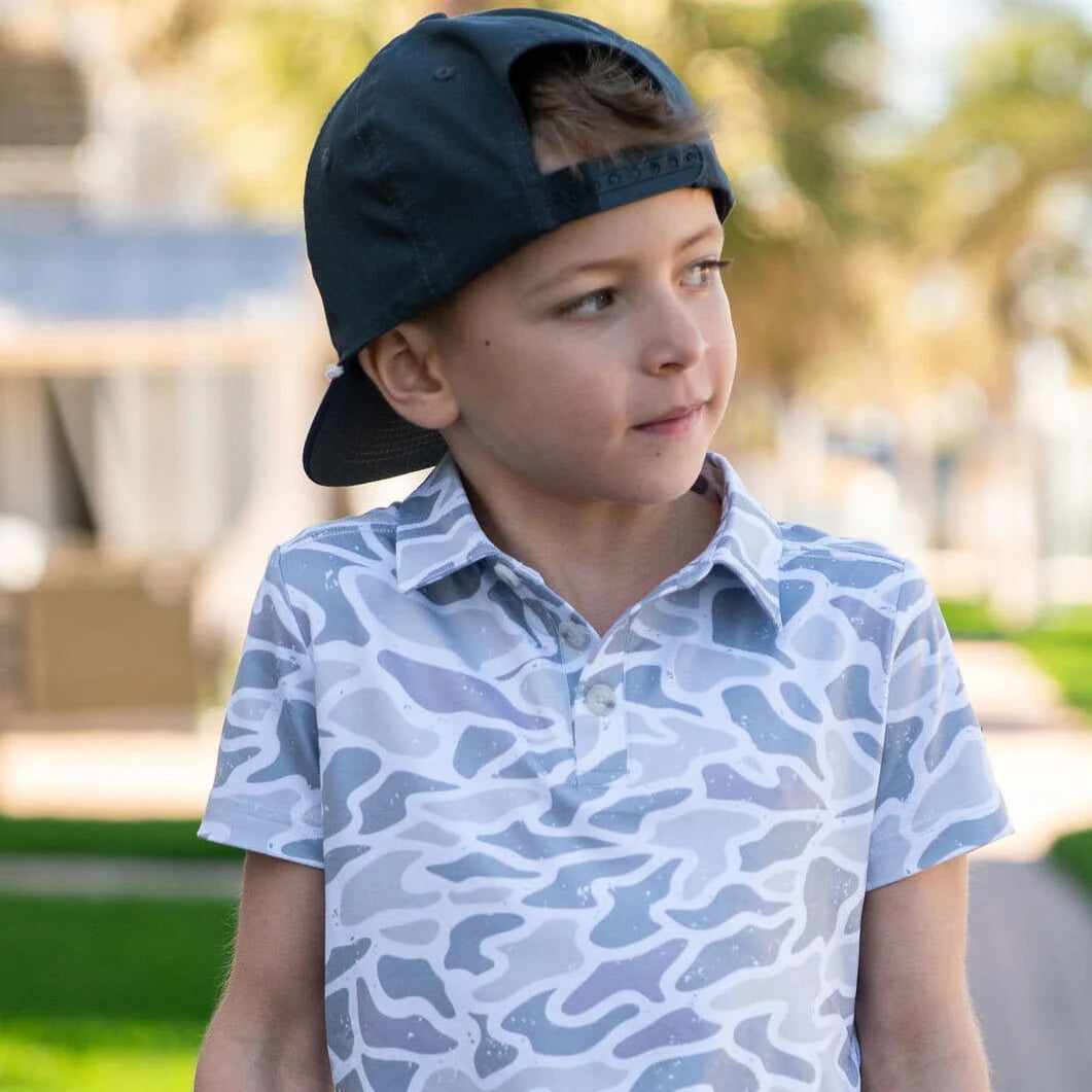 Youth - Performance Polo - White Camo