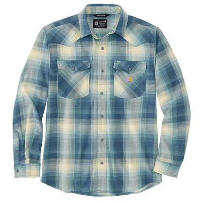 106756-HK8 - Mntna RF RlxdFit LW LS Snp-Frnt Pld Shrt