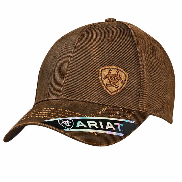 Ariat Offset Brown Baseball Cap