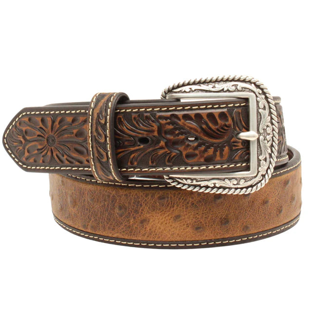 Ariat Embossed Ostrich Print Belt