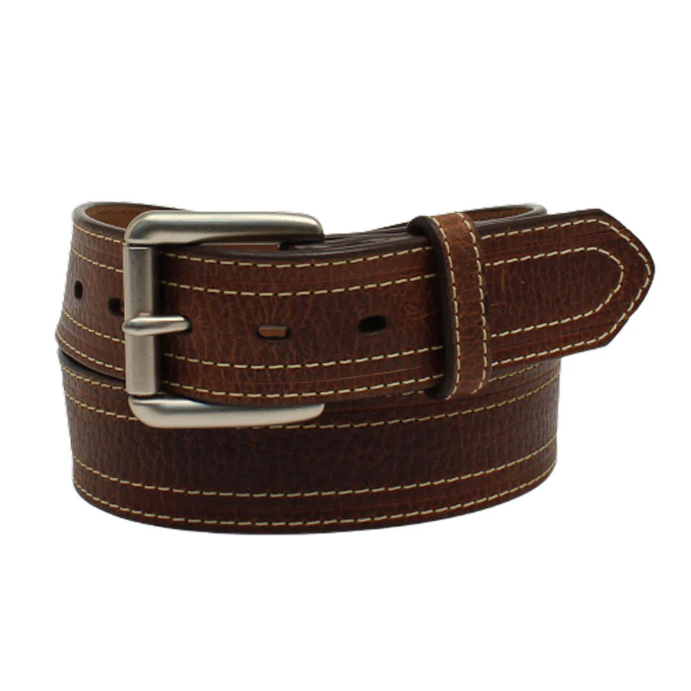 Ariat Double Stitched Leather Brown Belt